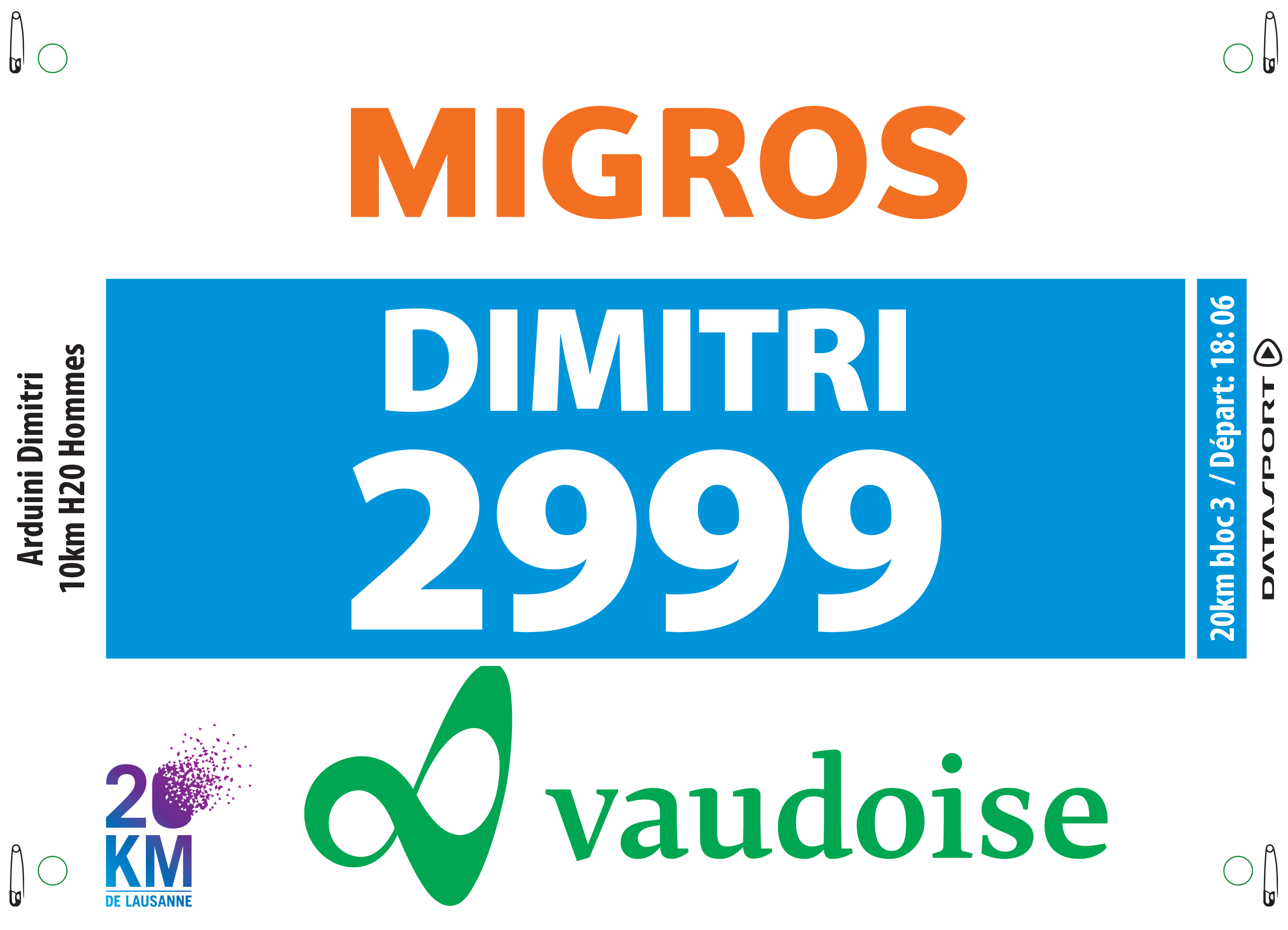 Dossard bleu Dossard bleu