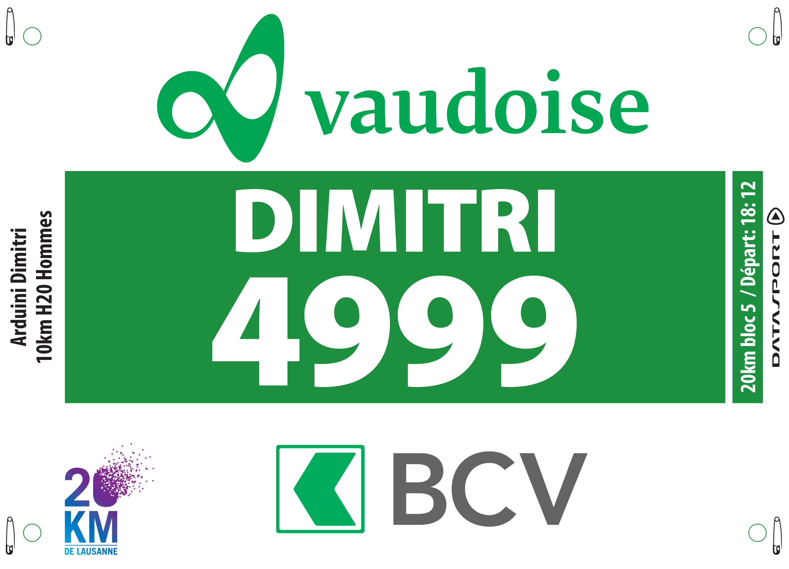 Dossard vert Dossard vert