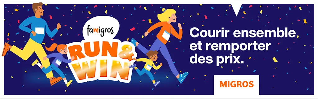 Famigros - run & win, courir ensemble et remporter des prix Famigros - run & win, courir ensemble et remporter des prix